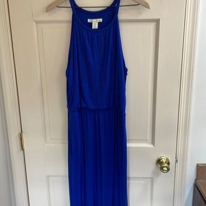 Beautiful royal blue sleeveless Maxi dress with pockets!